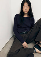 Pullover in Maglia Fine a Maniche Lunghe
