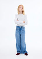 T-Shirt Layer Bleu Ciel - Fille