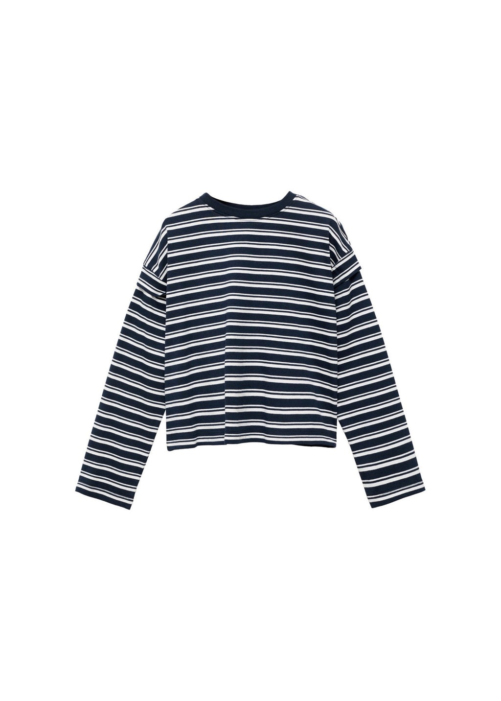 T-Shirt Shouldr Bleu Marine - Fille