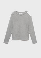 T-Shirt Cutl Gris Moyen Chiné - Fille