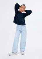 T-Shirt Entre Bleu Marine - Fille