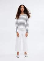 T-Shirt Stripes Bleu Marine - Fille