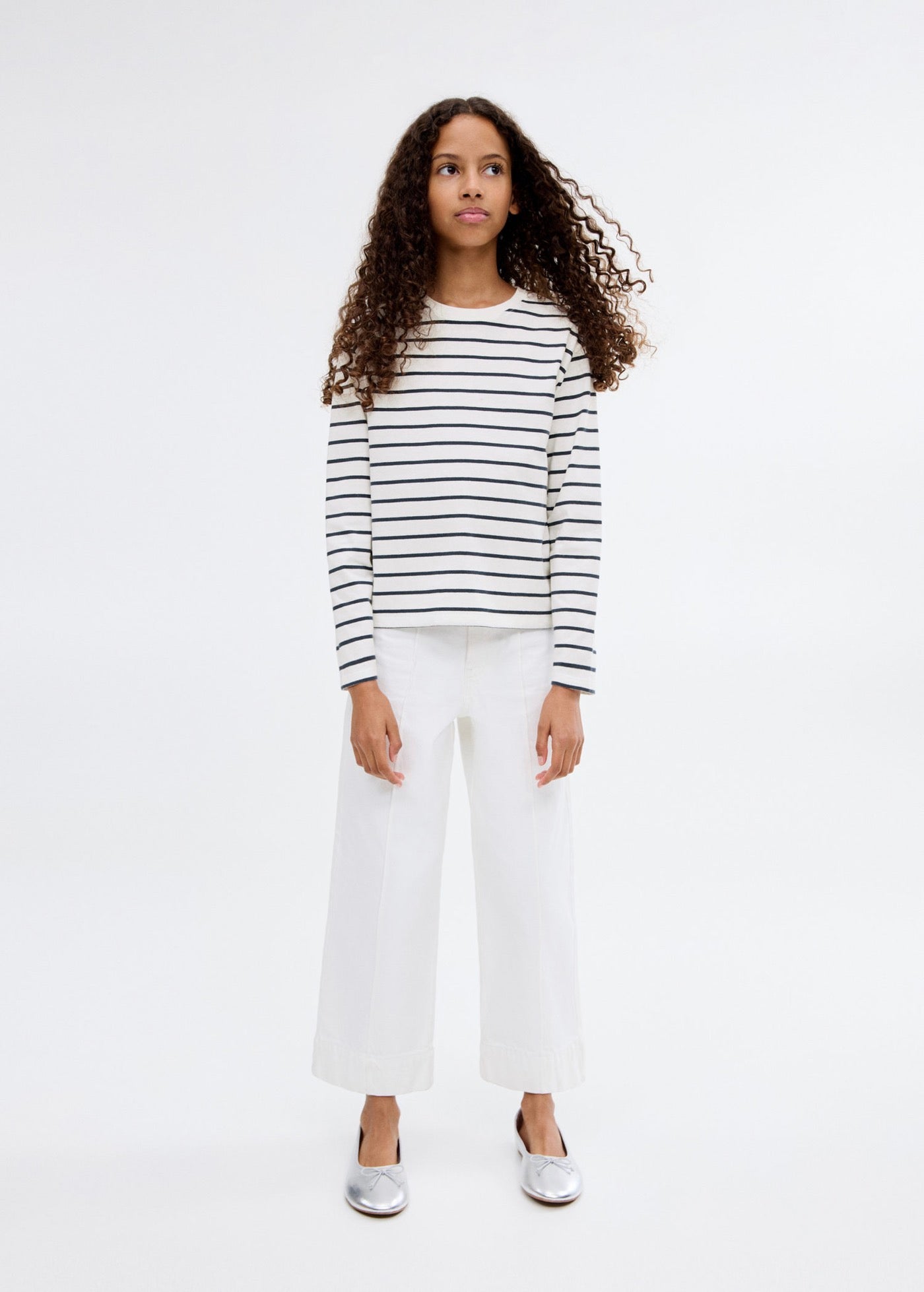 T-Shirt Stripes Bleu Marine - Fille