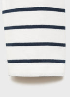 T-Shirt Stripes Bleu Marine - Fille