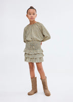T-Shirt Floriset Vert - Fille