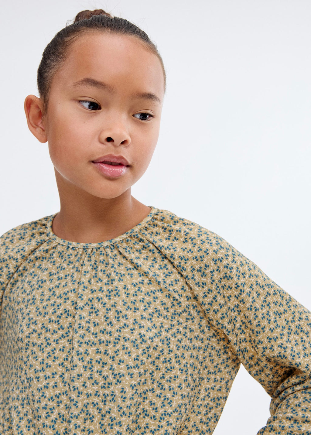 T-Shirt Floriset Vert - Fille
