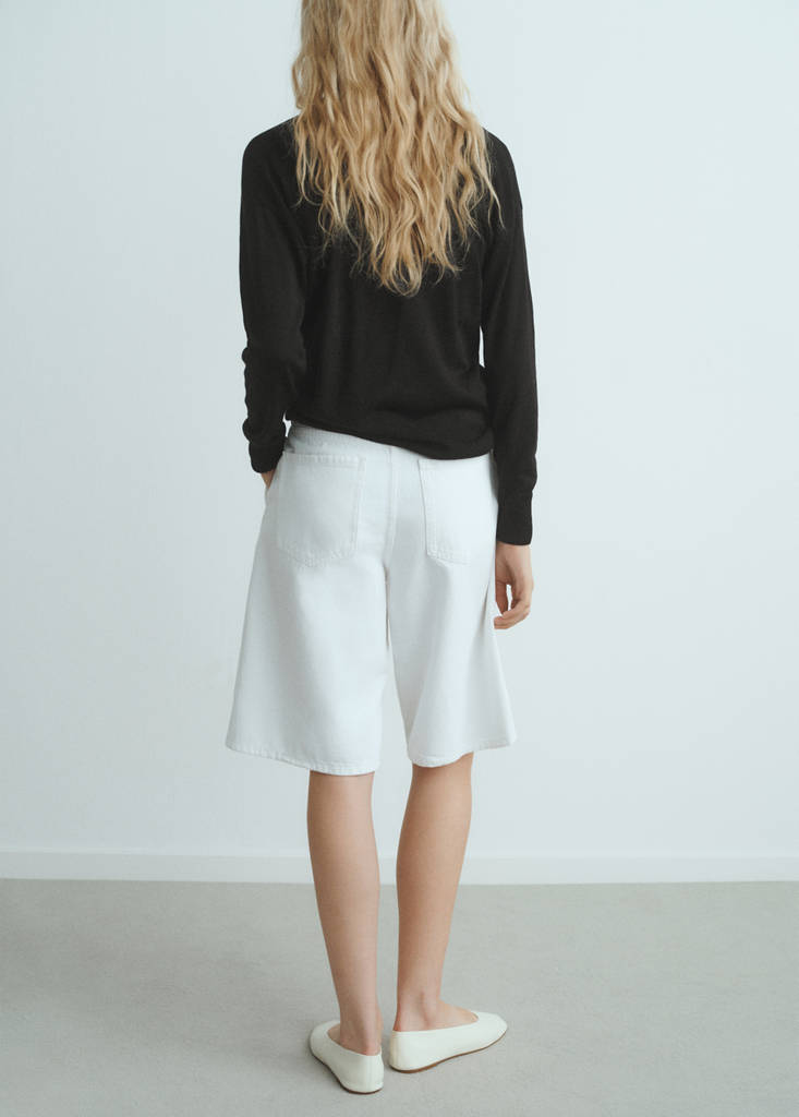 Pullover Mit V-Ausschnitt Und Schal-Detail