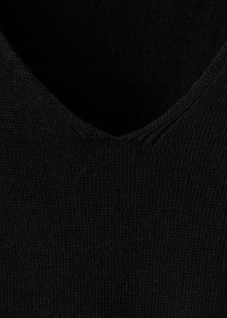 Pullover Mit V-Ausschnitt Und Schal-Detail