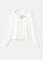 T-Shirt Can Blanc Cassé - Fille