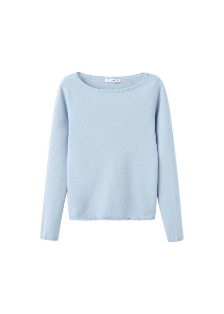 Pullover med bådhals