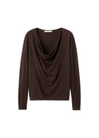 Sweter z drapowanym dekoltem
