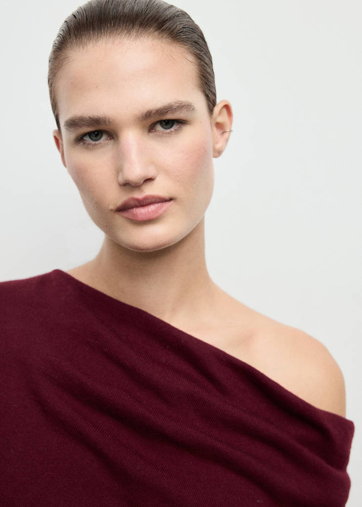 Pullover mit Wasserfallausschnitt