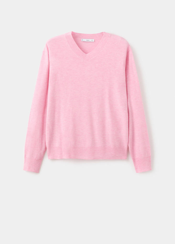 Feinstrickpullover mit V-Ausschnitt