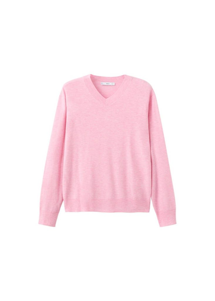 Feinstrickpullover mit V-Ausschnitt