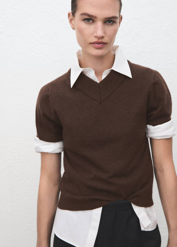 V-Neck Knit Jumper