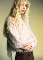 Striktrøje I Faux Fur