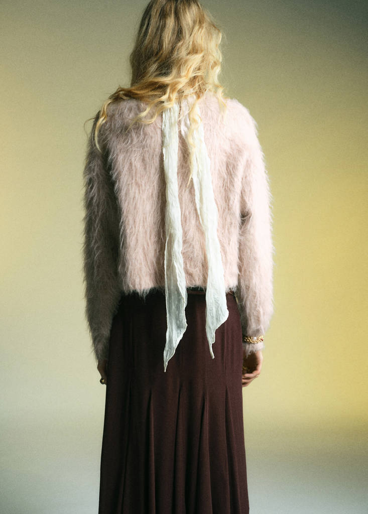 Striktrøje I Faux Fur