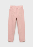 Jean Paperbag Rose - Fille
