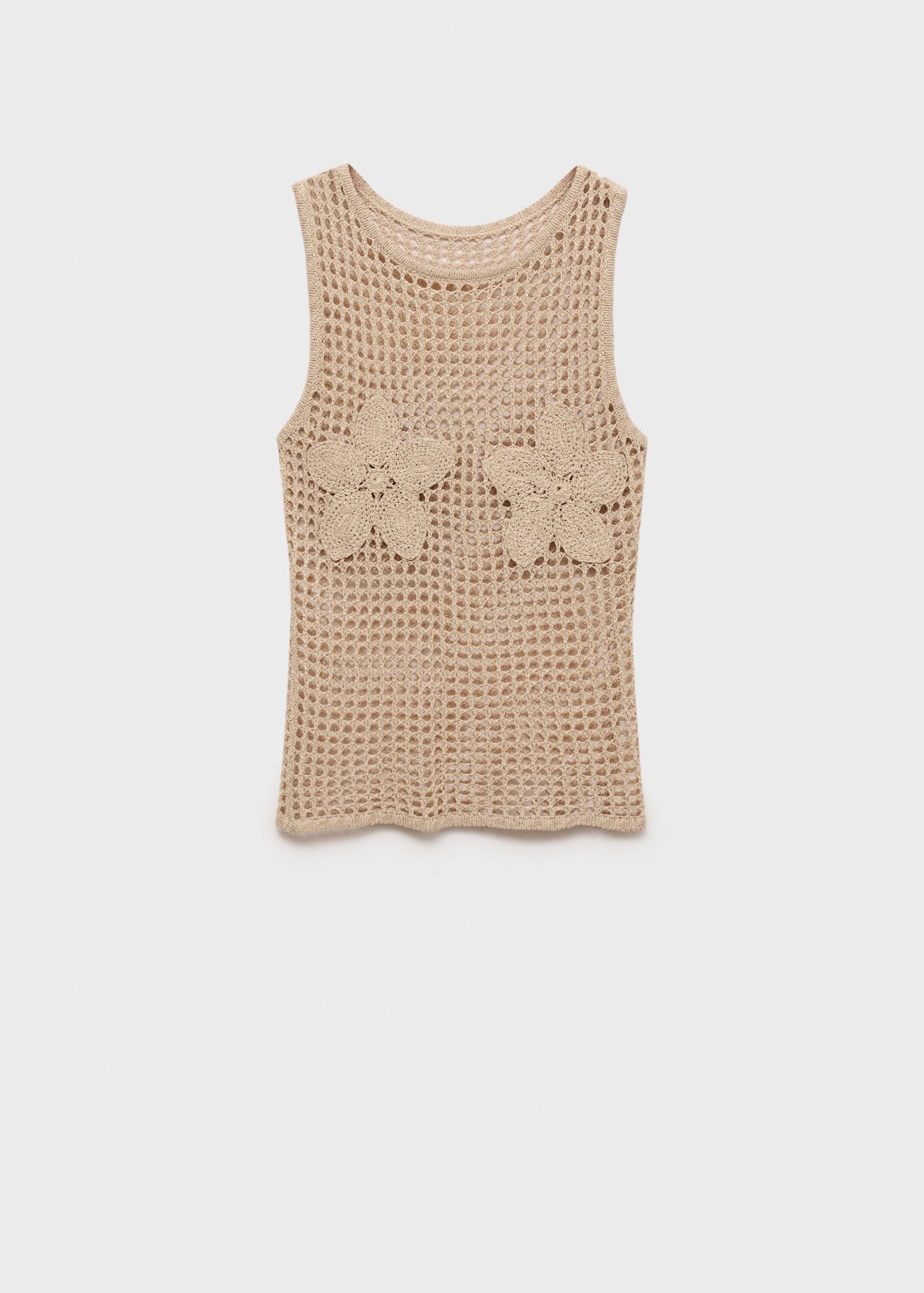 Top En Crochet Brodé À Fleurs