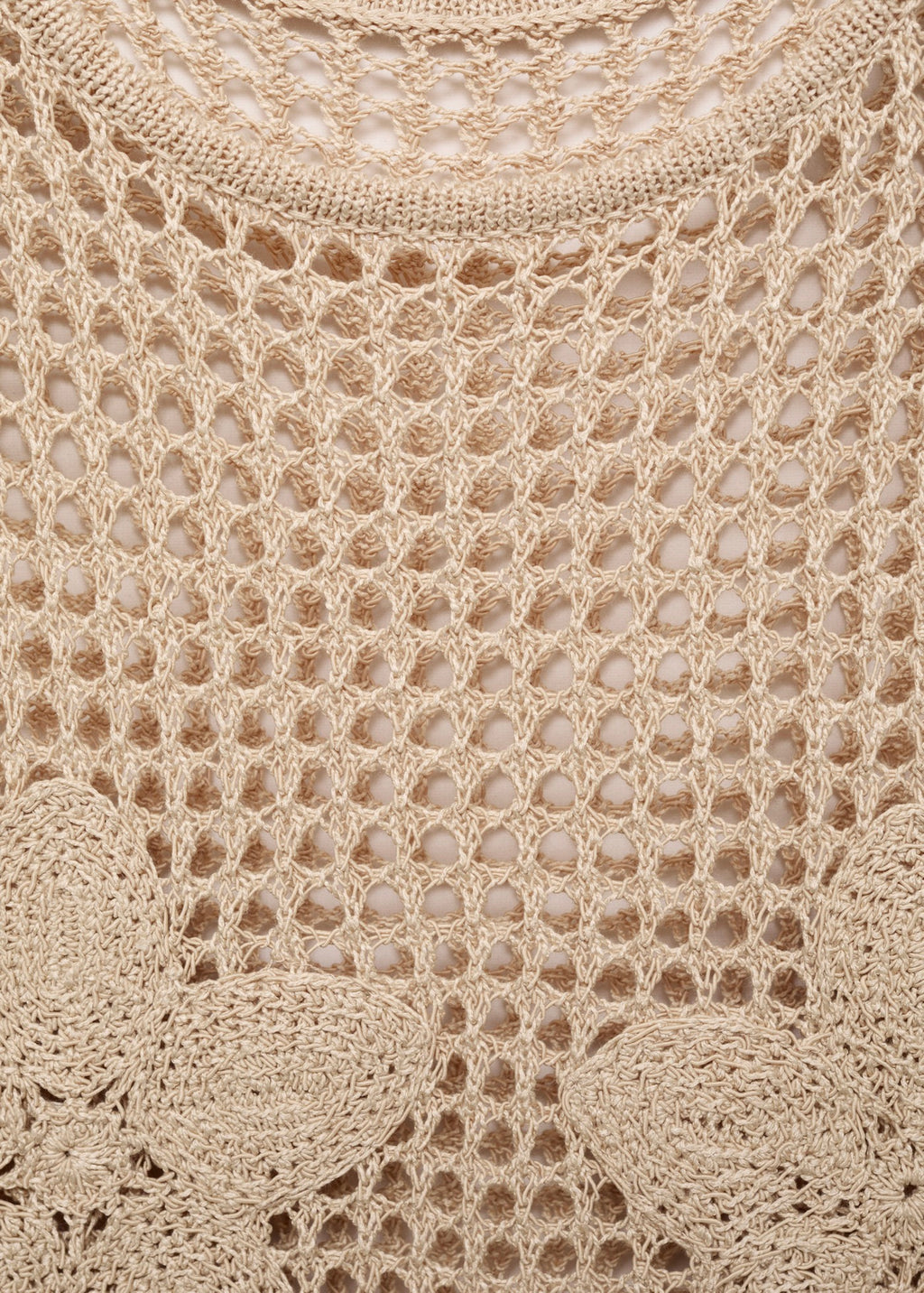 Top En Crochet Brodé À Fleurs