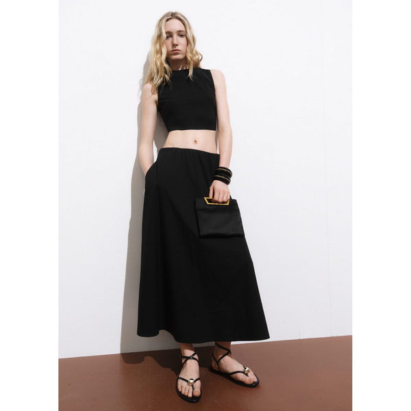 Flared Cotton Skirt