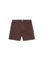 Short En Jean Bas Effiloché Pinces