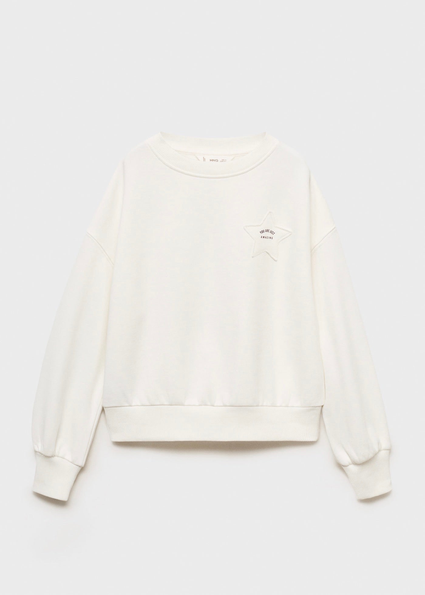 Sweat Patch Blanc Cassé - Fille