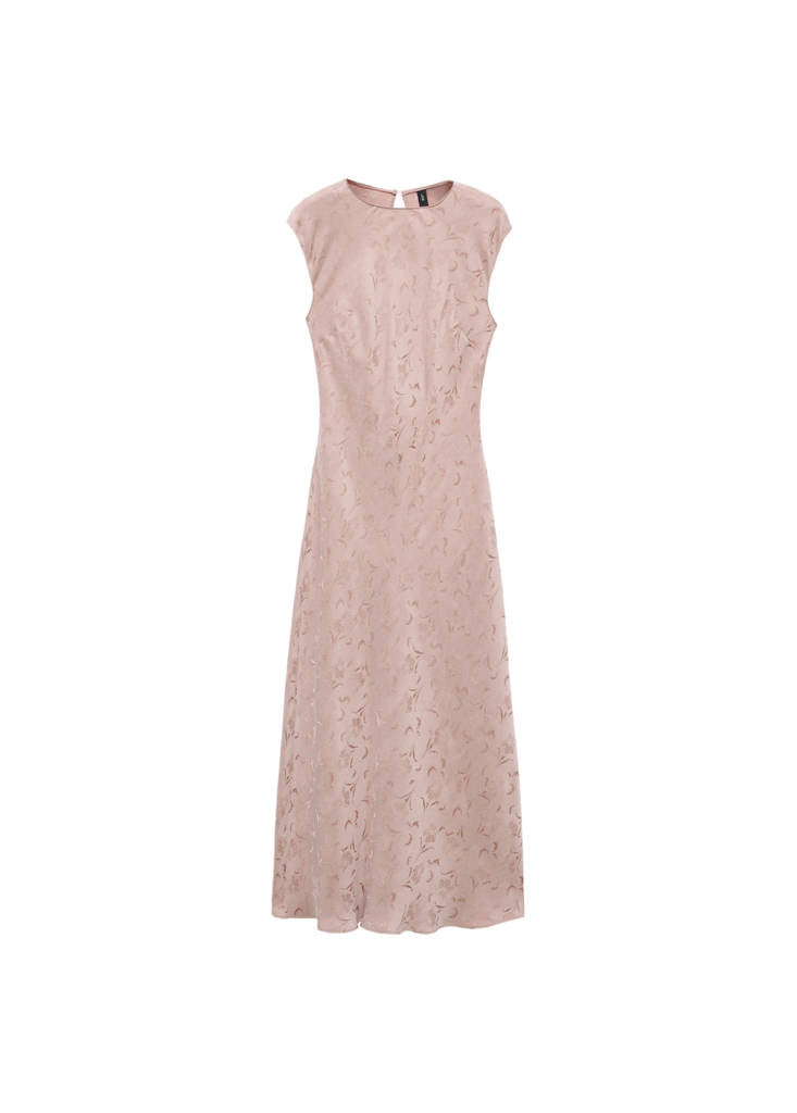 Jacquard-Kleid mit Blumenmuster in Satin-Optik