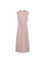 Jacquard-Kleid mit Blumenmuster in Satin-Optik
