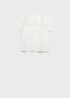 T-Shirt Coton Détails Ajourés