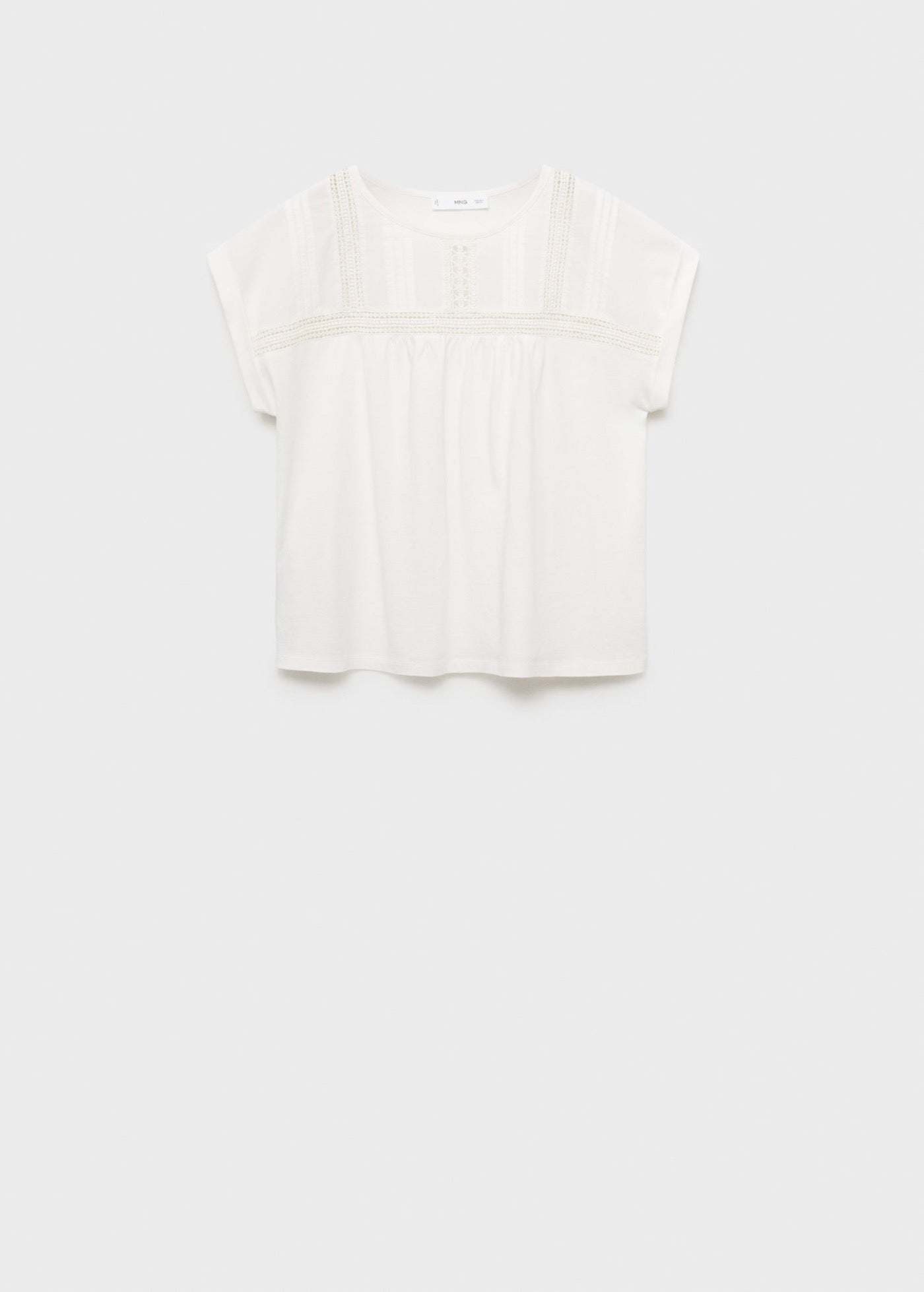 T-Shirt Coton Détails Ajourés