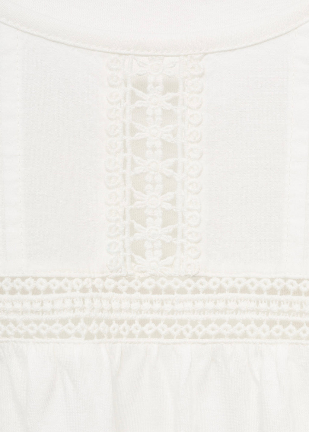 T-Shirt Coton Détails Ajourés