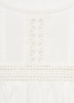 T-Shirt Coton Détails Ajourés