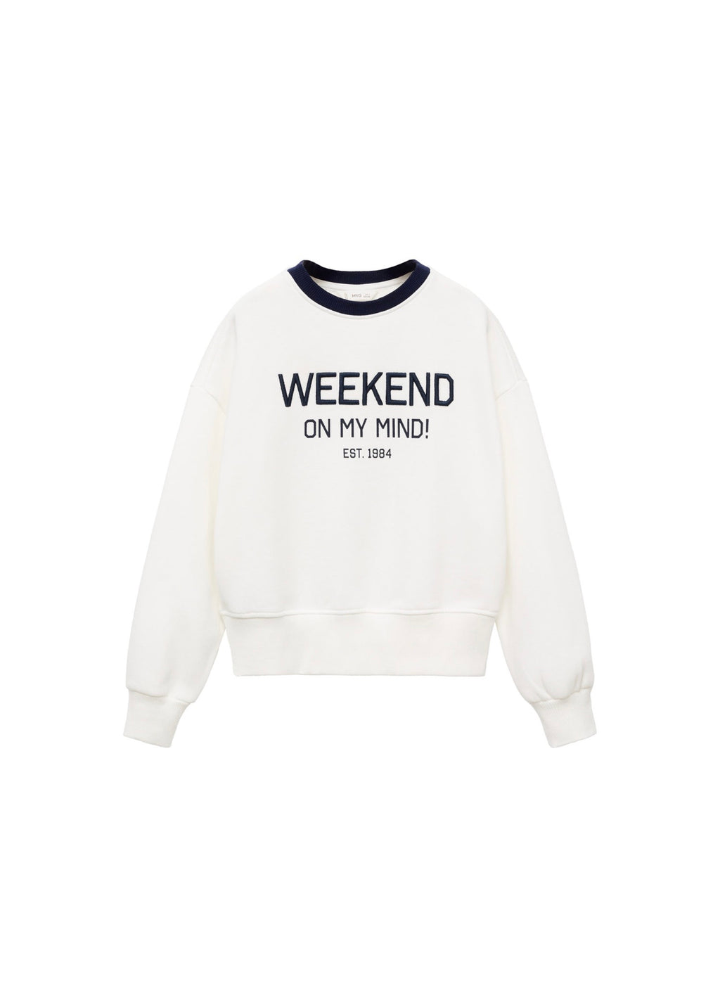 Sweat Weekend Blanc Cassé - Fille