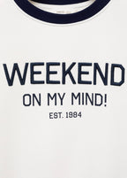 Sweat Weekend Blanc Cassé - Fille