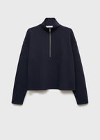 Sweatshirt Med Høj Krave Og Lynlås