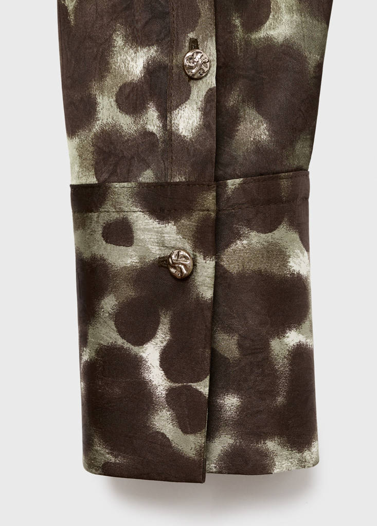 Vestido Camisero Estampado con Cinturón