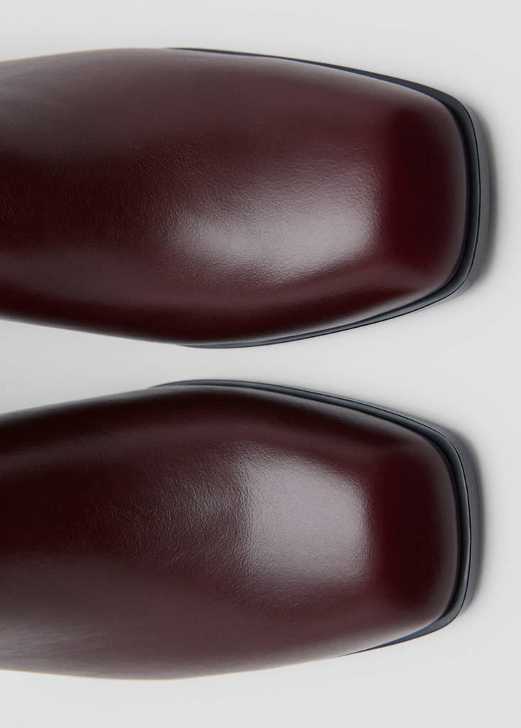 Bottines Cuir Bout Carré