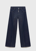 Low-Rise Straight-Leg Button Jeans