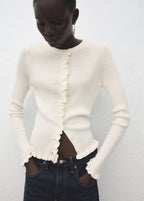 Cardigan med tungede kanter
