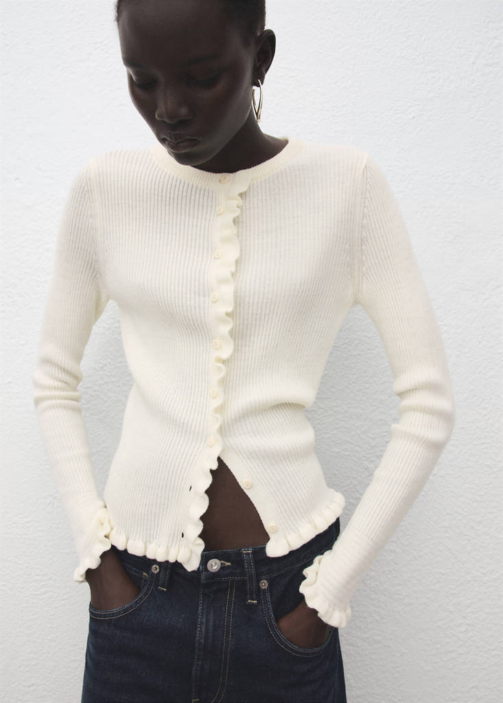 Cardigan med tungede kanter
