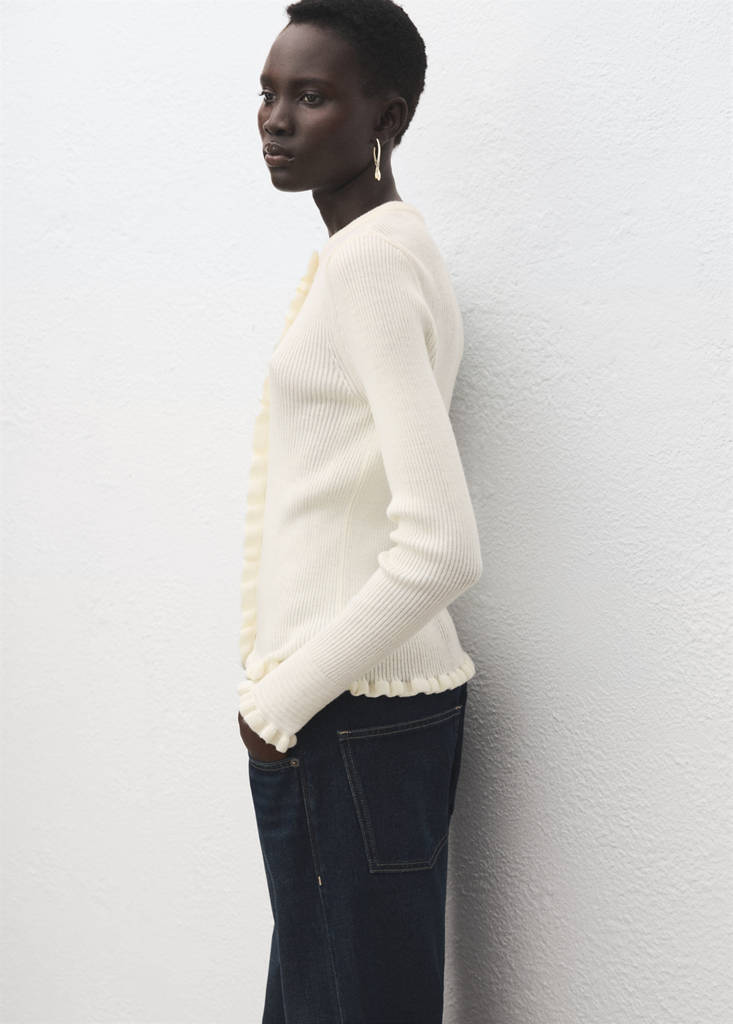 Cardigan med tungede kanter