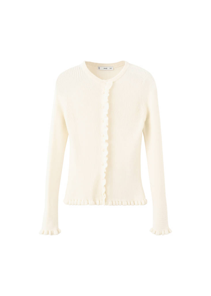 Cardigan med tungede kanter