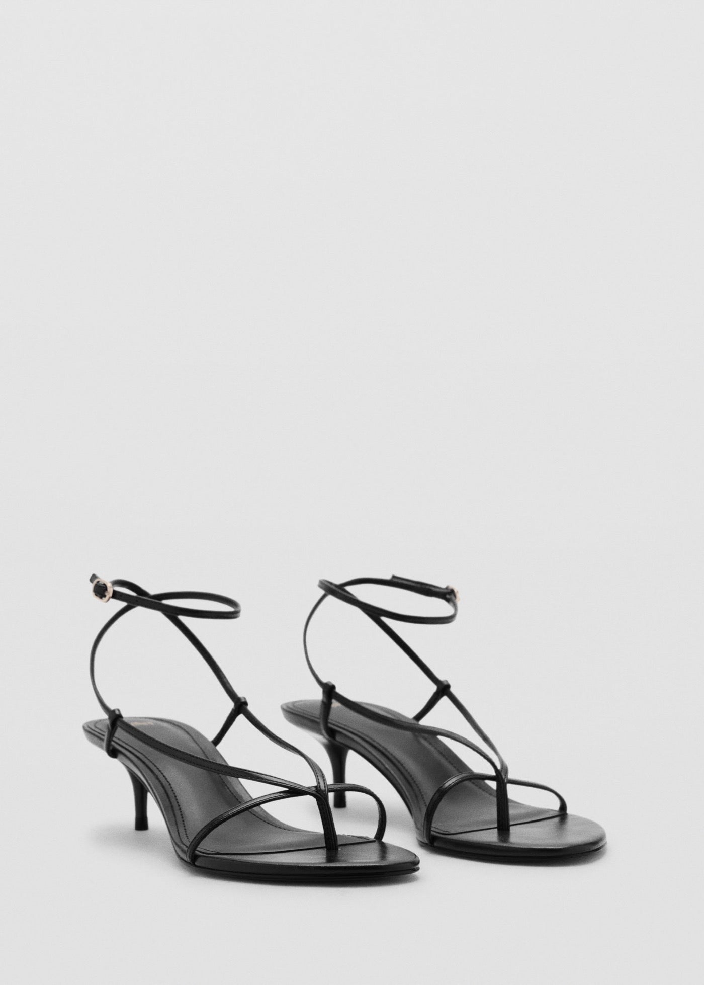 Sandales À Fines Lanières Et Talon