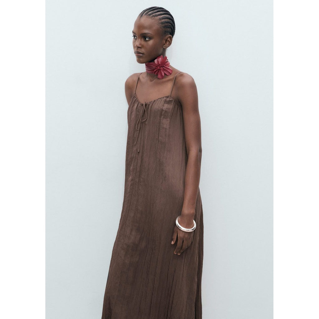 Robe Longue Effet Froissé