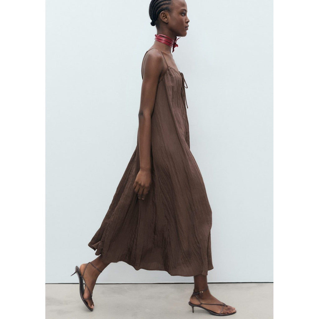 Robe Longue Effet Froissé