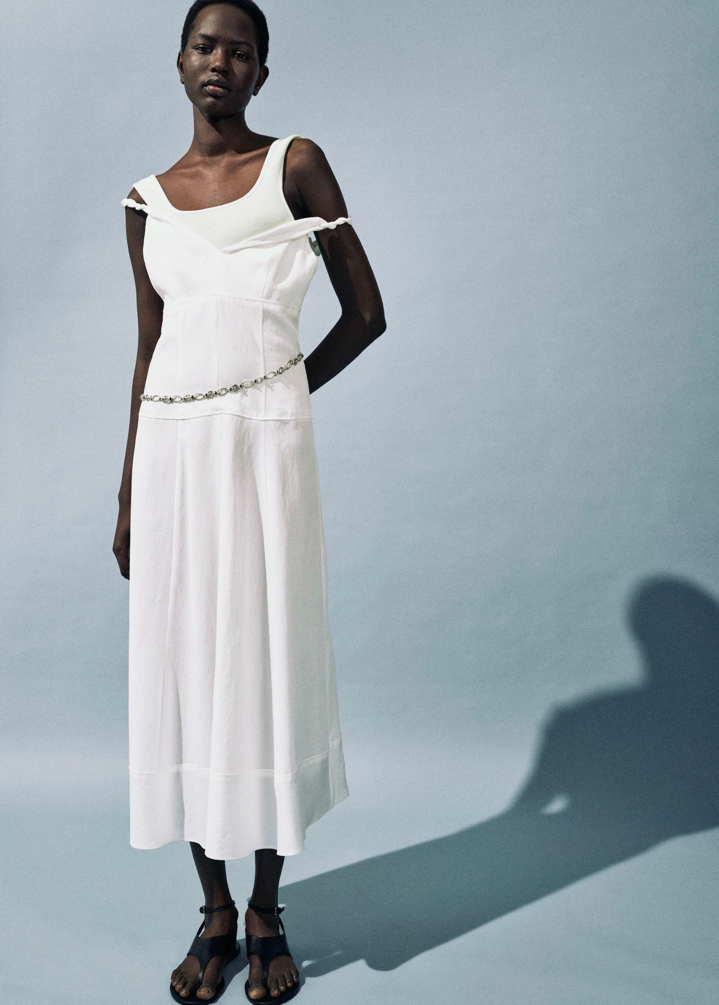 Robe Longue Col V