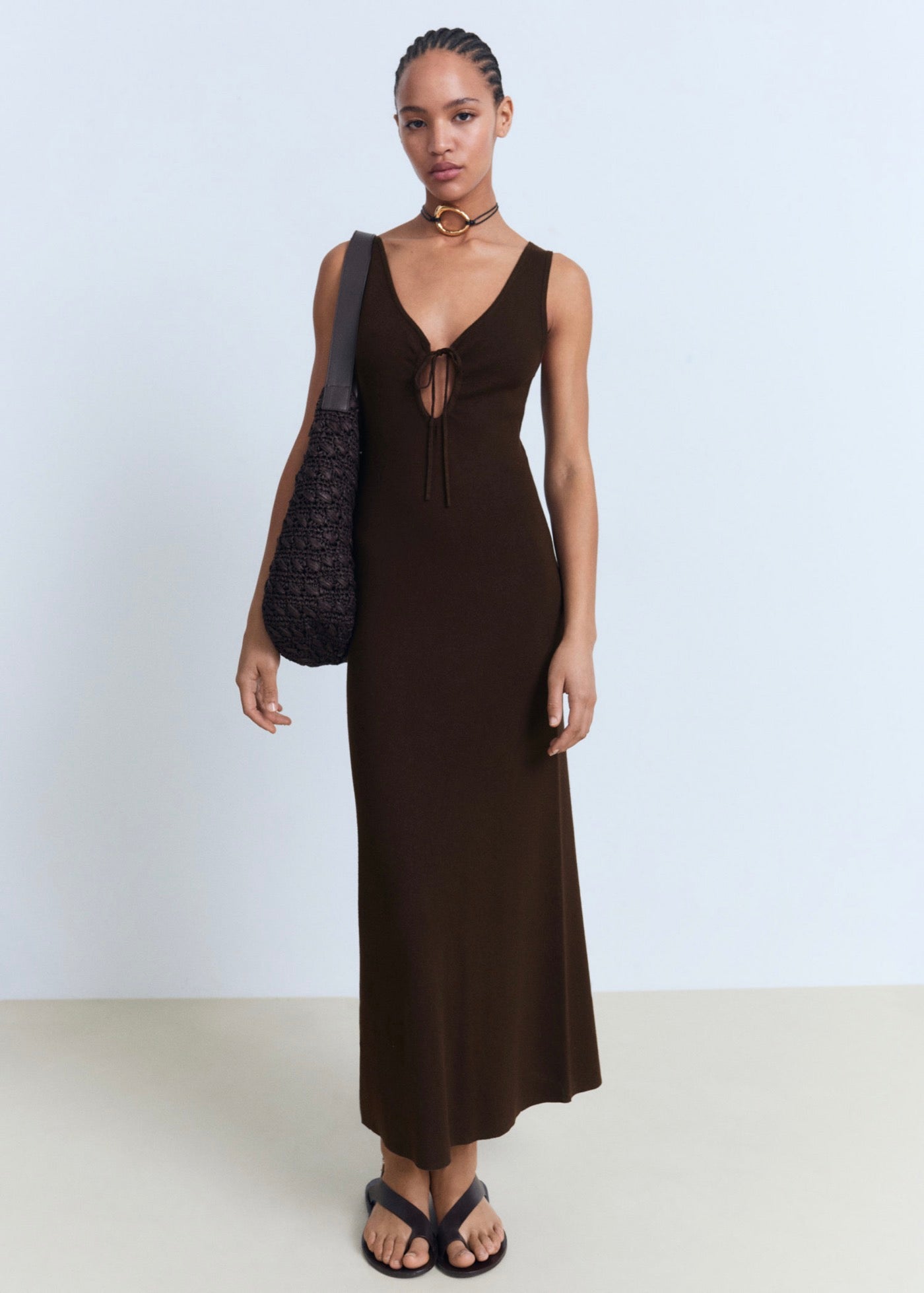 Robe En Maille Décolleté