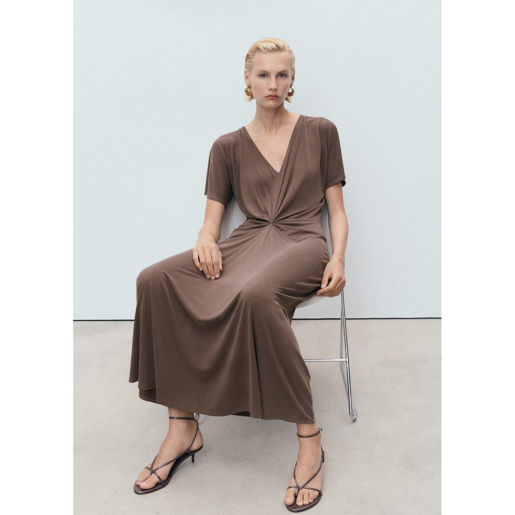 Robe Col V Froncé