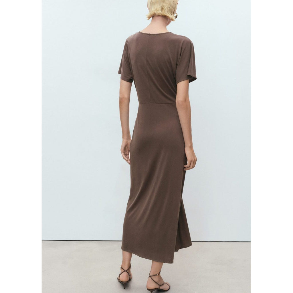 Robe Col V Froncé